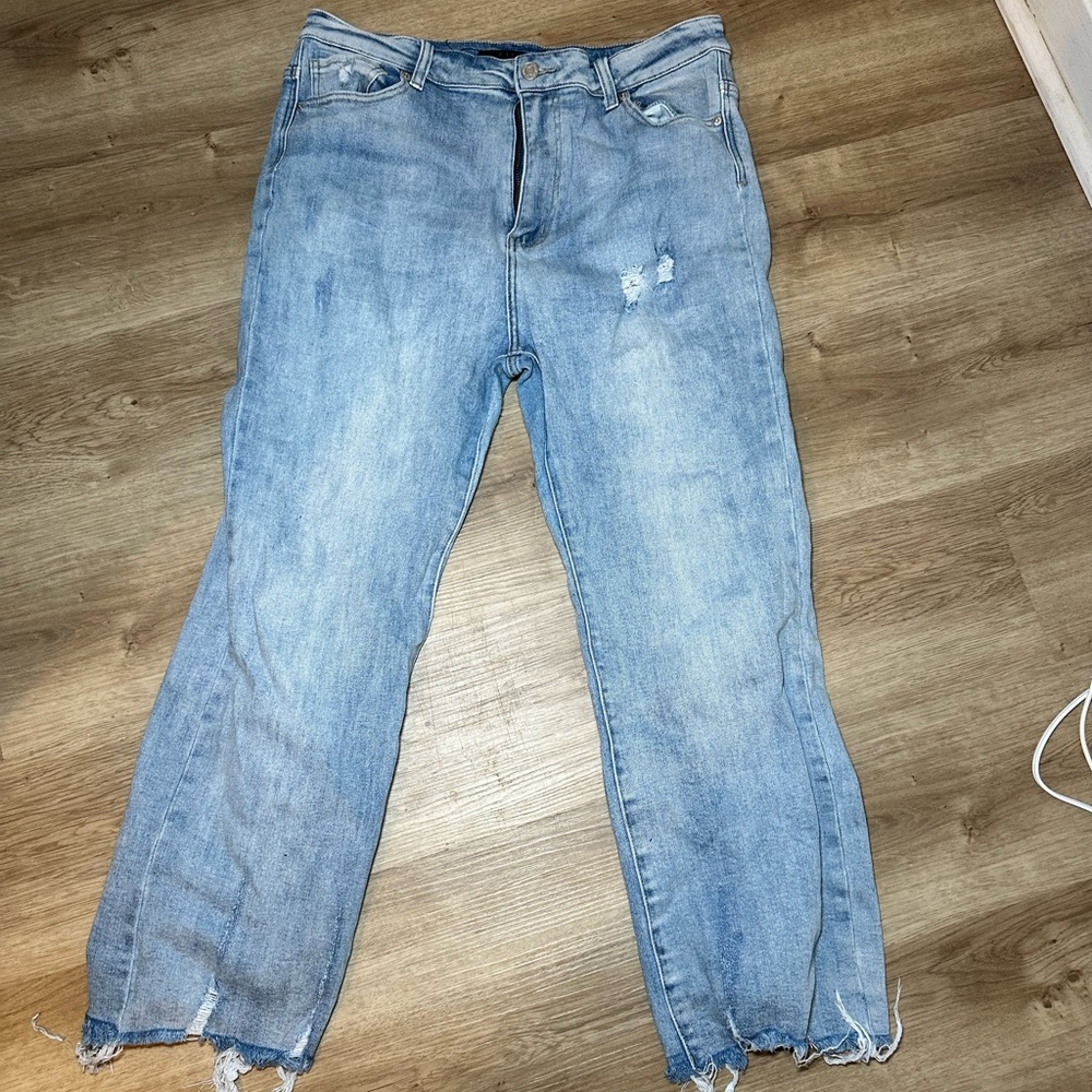 Light Blue Distressed Women's Jeans